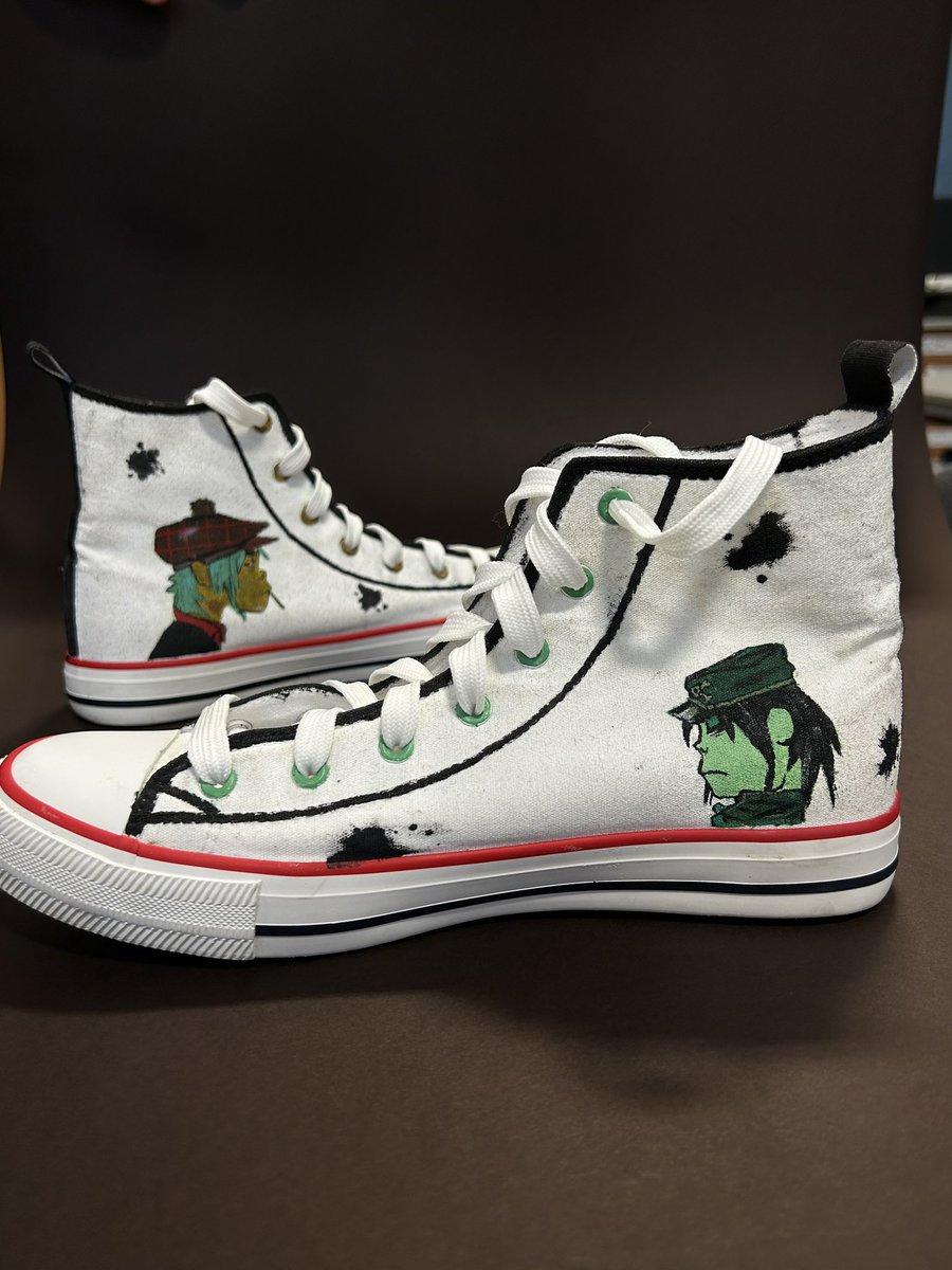 DuncanrigDET's tweet photo. Absolutely fantastic work produced by one of the S3s at Mr Twaddle’s custom shoe club. A time consuming process paying off! (1) https://t.co/LpQco7Zy8N