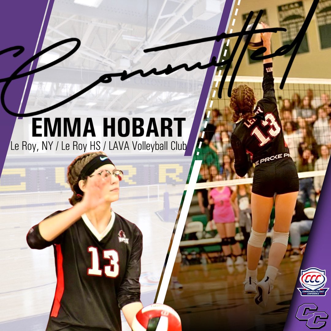 🚨COMMITMENT ANNOUNCEMENT!

2nd member of the class of ‘27 = 2nd Emma! Welcome, Emma Hobart! 💜 We can’t wait for the #next4 with you 💪🏼🏐 Welcome to Curry!

#committed #curryclassof2027 #futurecolonels #ccvb #curryvolleyball #bleedpurple #d3vb #cccvb