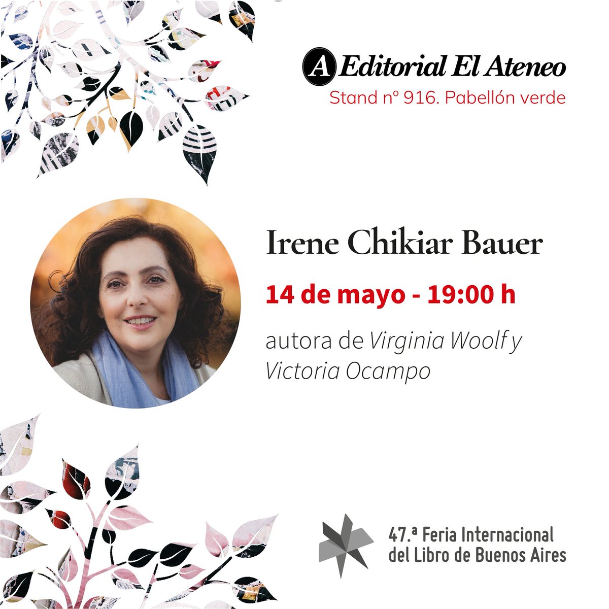 irenechbauer's tweet photo. @editorialateneo en Feria del Libro el 14 de mayo a las 19.00 https://t.co/ibT5b0Q653