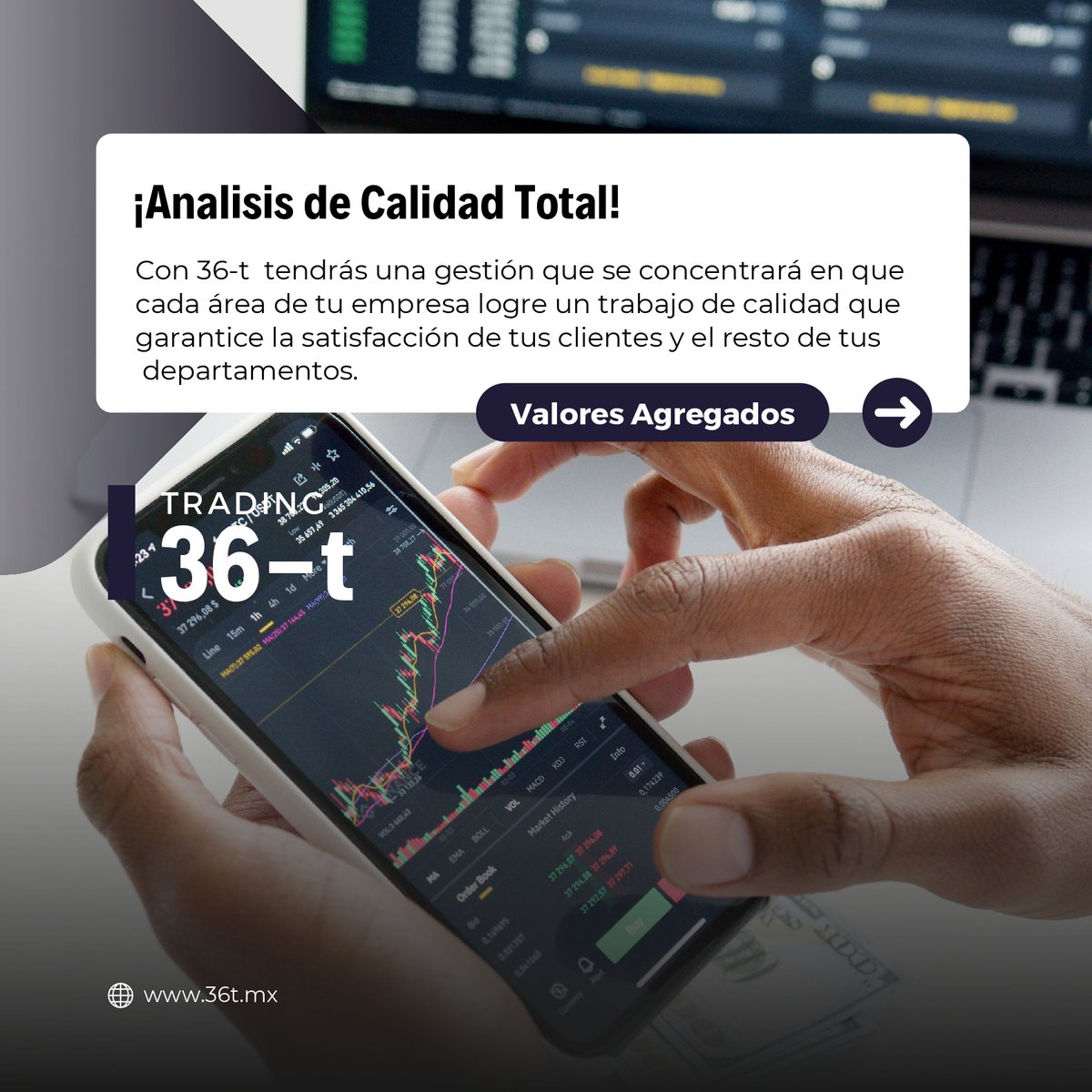 36t_group's tweet photo. 🌎👌 ¡Análisis de Calidad Total en 36-t!
.
.
✅️ 5 características de calidad total
.
1. Reduce #costos
2. Se enfoca en los #clientes
3. Busca la #innovación
4. Fomenta la #horizontalidad
5. Favorece una #mejoracontinua https://t.co/O1INejkgrk