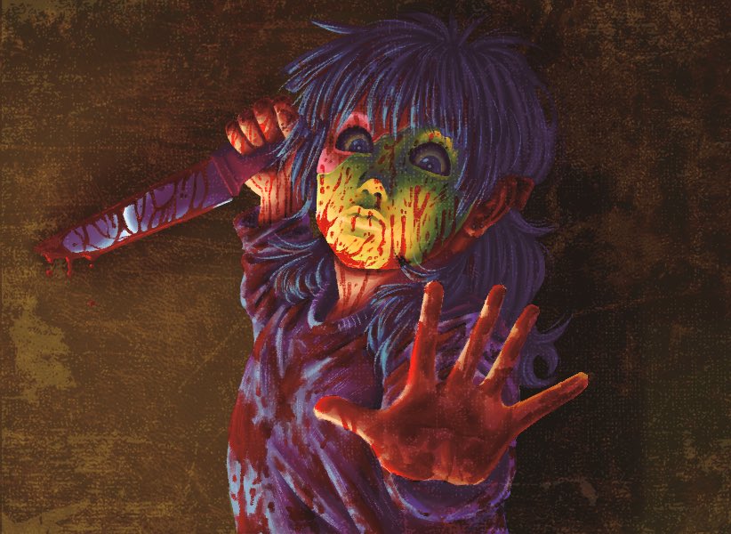 wapimostosis's tweet photo. Permission to slay?? Granted 🔪

The third playing card I designed for @TheMaestroTeam and @PortableMoose! Super happy about how this came out- went for a 80’s slasher novel cover vibe- NAILED it.

So excited to show you guys more stuff- in time!

#sallyface #strangenightmares https://t.co/AAUbaYIqBG