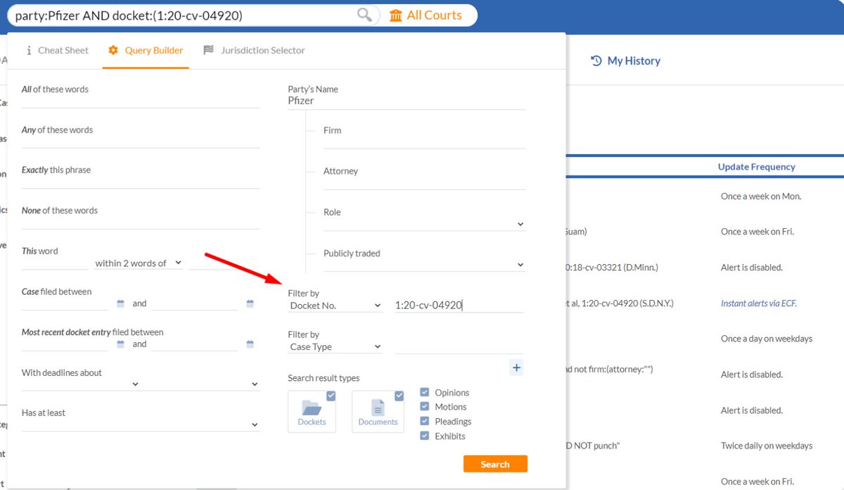 DocketAlarm's tweet image. Take your legal research to the next level with Docket Alarm's Query Builder! Easily create complex searches to find exactly what you need. 

Log in or sign up now: hubs.li/Q01M-3rJ0

#legaltech #research #docketalarm