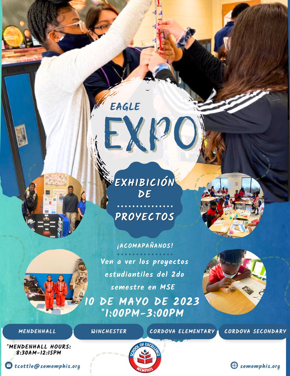 MSEWinchester's tweet photo. Stop by MSEW on May 10th to support our students in the Eagle Expo! They’ll be showcasing their second semester projects from 1:00pm-3:00pm. Hoping to see you there! https://t.co/N9IPhl9fCI