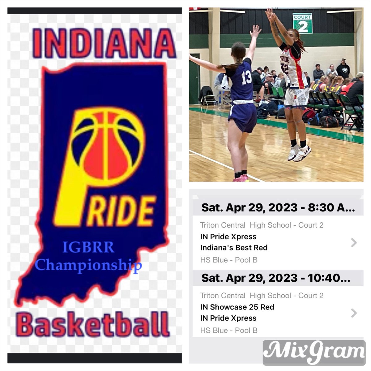 Come see us! <a href="/coachbeckett/">IGBRR Hoops</a> @INPrideXpress17 <a href="/PGHIndiana/">Prep Girls Hoops Indiana</a> <a href="/GoUMDearborn/">UM-Dearborn Athletics</a> <a href="/ElmhurstU_WBB/">Elmhurst University Women's Basketball</a> <a href="/HurstWBB/">Mercyhurst Women's Basketball</a> <a href="/eagles_gbb/">LadyEaglesGBB</a> <a href="/LewisShine/">Lewis Shine (Graphic Designer)</a> <a href="/KJBWarriors/">KJBw</a>