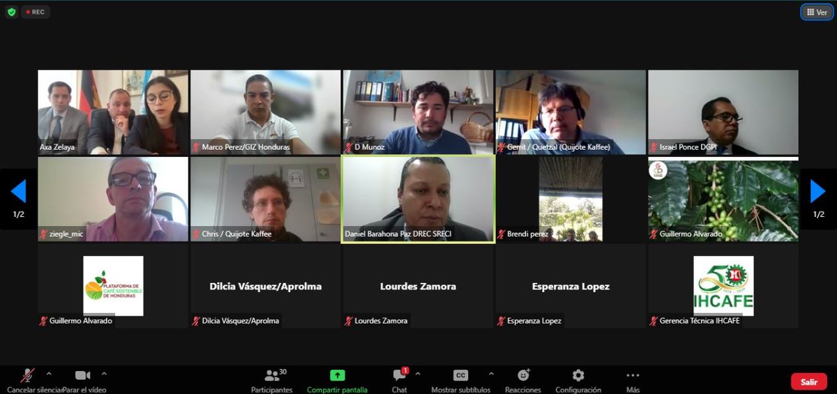 GizHonduras's tweet photo. En reunión con la Embajada de Honduras en Alemania, se presentó la implementación del proyecto piloto #INATrace #GIZ, se desarrolló un conversatorio sobre nuevas regulaciones que han entrado en vigor para importaciones desde América hacia la Unión Europea a partir del 2023🇭🇳🇩🇪 https://t.co/xAIU1S7nox
