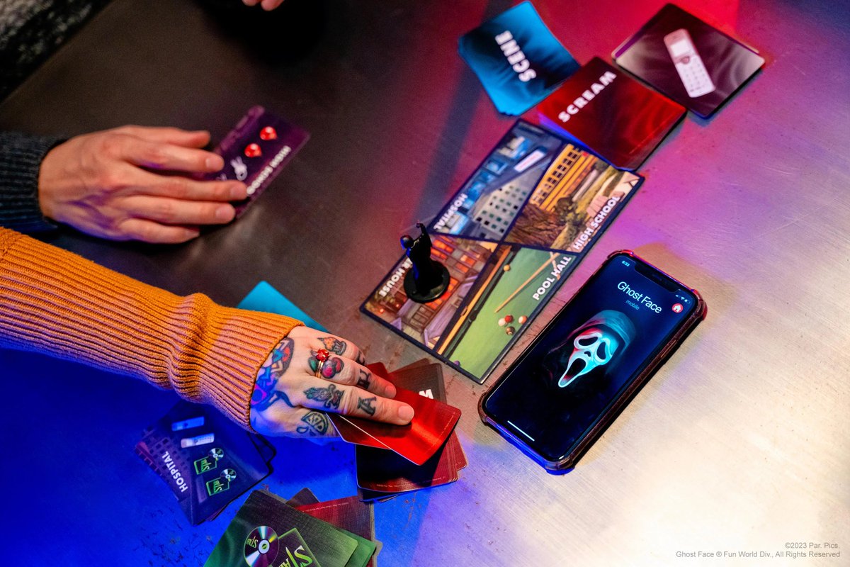 Scream_Spain's tweet photo. Nuevas imágenes del juego de mesa #ScreamTheGame que saldrá a la venta en USA a finales de año. https://t.co/zBQSWw1PtC