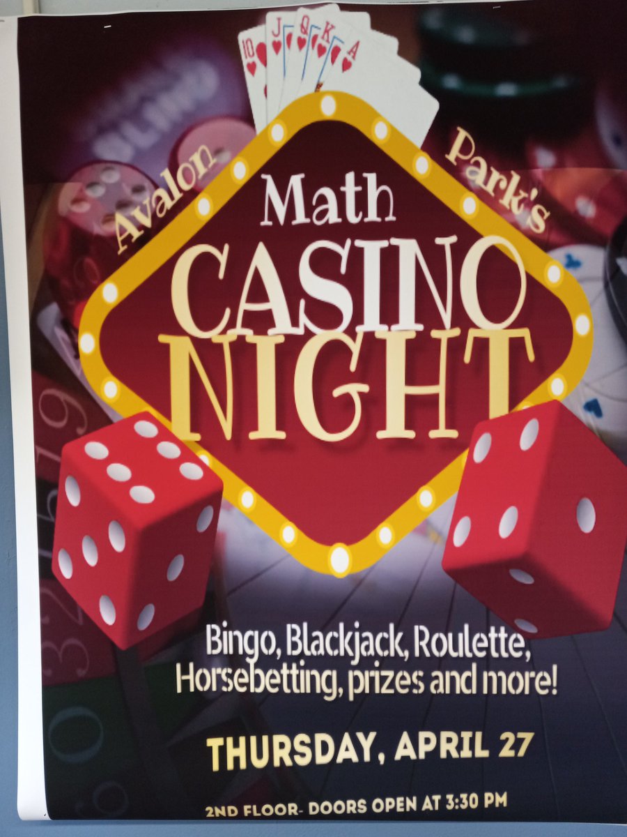 Come join us for Math Casino Night  tonight at 3:30pm. <a href="/ChiPubSchools/">CPS - Chicago Public Schools</a> <a href="/cps_leaders/">CPS_Leaders</a>