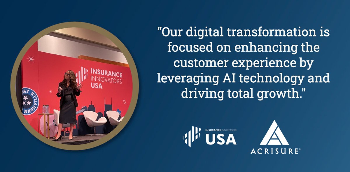 Last week we had the opportunity to connect with other technology and business leaders on how we can continue to drive innovation and tech adoption at the @Insurance_Innov Conference. Thanks for leading the conversation on Acrisure's digital transformation, Tamara! #IIUSA23