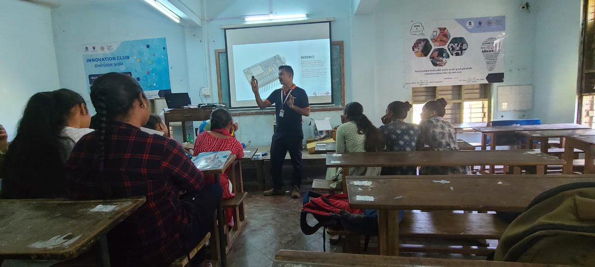 RajStembotix's tweet photo. Innovation Club Prabodh Level Training Day 4 on #Energysonservation #Advanceelectronics #STEMeducation at PRB Arts and PGR Commerce College Bardoli, Surat For Arts &amp; Commerce students with aim to say "I am an Innovator."
@PMOIndia
@CMOGuj
@InnoClubCHE
@InfoGujcost @STEMbotix https://t.co/pZwz3FjFoF