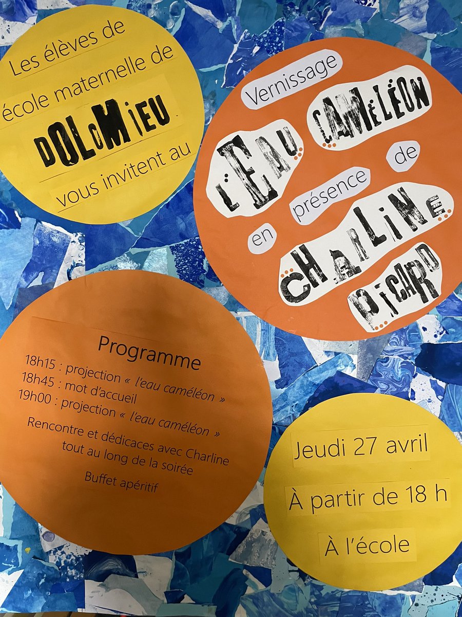 DelphineRaba's tweet photo. Exposition et présentation de la résidence de l’illustratrice Charline Picard à l’école maternelle de Dolomieu. Merci aux enseignantes et ATSEM pour leur investissement et à la mairie de Dolomieu. https://t.co/FCVa4A65Vj