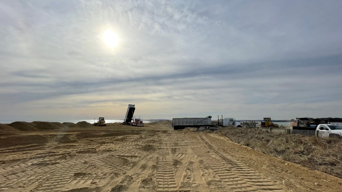 MassCZM's tweet photo. Congratulations to the @DuxburyBeachRes who today celebrated completion of a $2.4 million dollar dune and beach restoration project at the #DuxburyBeach Reservation! https://t.co/2jFk2tieLl