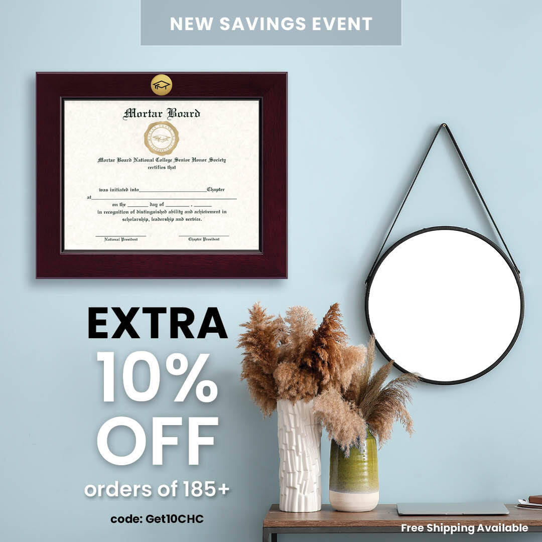 Frame your <a href="/mortar_board/">Augustana College Mortar Board</a> credentials in style! Enjoy an extra 10% off between now and the end of April with code: Get10CHC 🤩🎉 #MortarBoard #MemberBenefit <a href="/diplomaframe/">Church Hill Classics</a> #EarnItFrameIt #churchhillclassics diplomaframe.com/mbnc