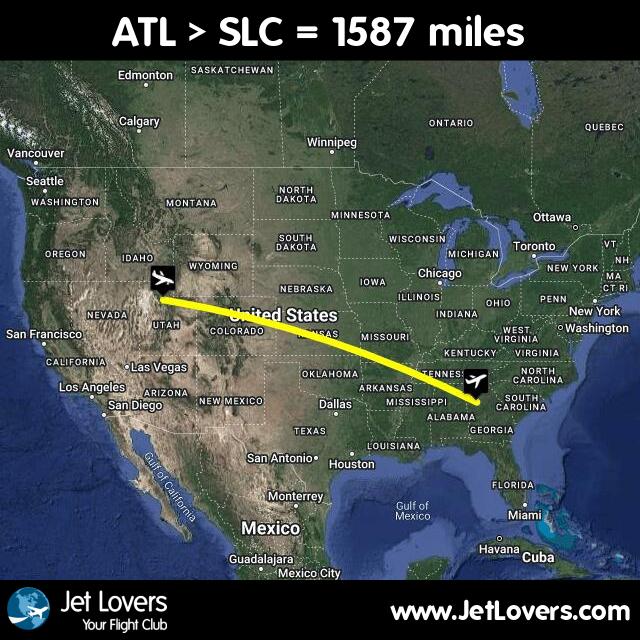 Cinner's tweet photo. My flight #351 on #JetLovers: ATL > SLC - another 1587 miles in the air! https://t.co/oTWKg1Veyi https://t.co/skNuKT5ta5