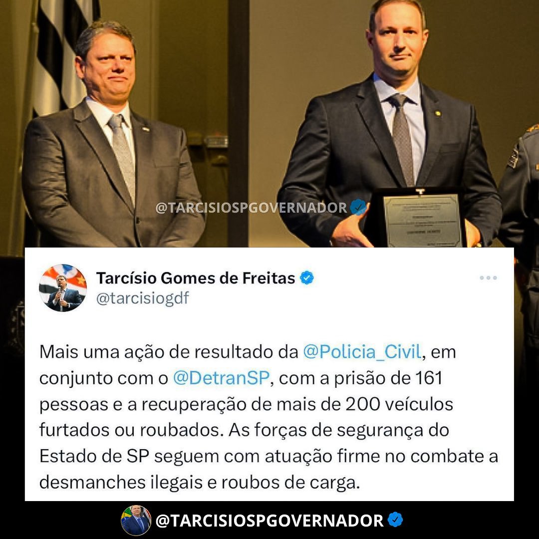 O crime nunca compensou!!! Vamos pra cima, Governador @tarcisiogdf e secretário @DerriteSP