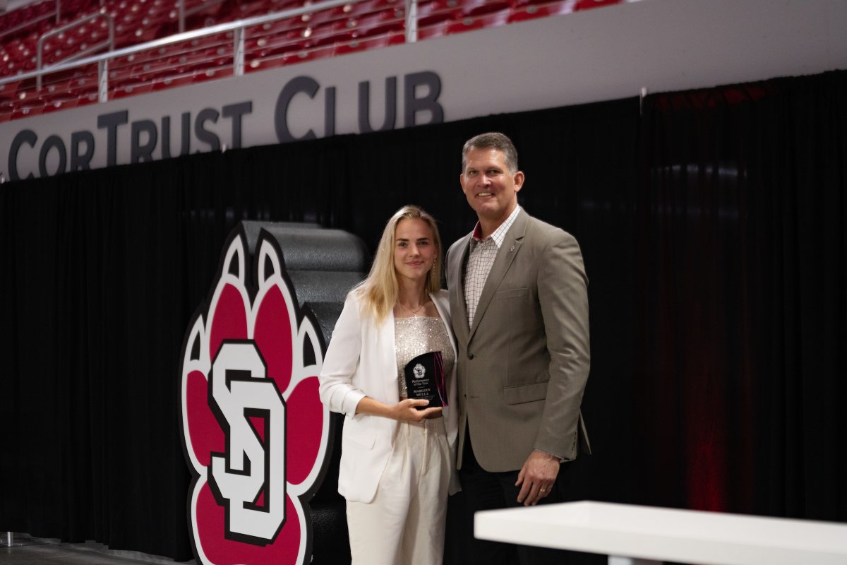 SDCoyotesXCTF's tweet photo. Track &amp; field racked up some hardware at The Charlies last week. 🏆

#GoYotes x #WeAreSouthDakota 🐾 https://t.co/DrUxvJCgdI
