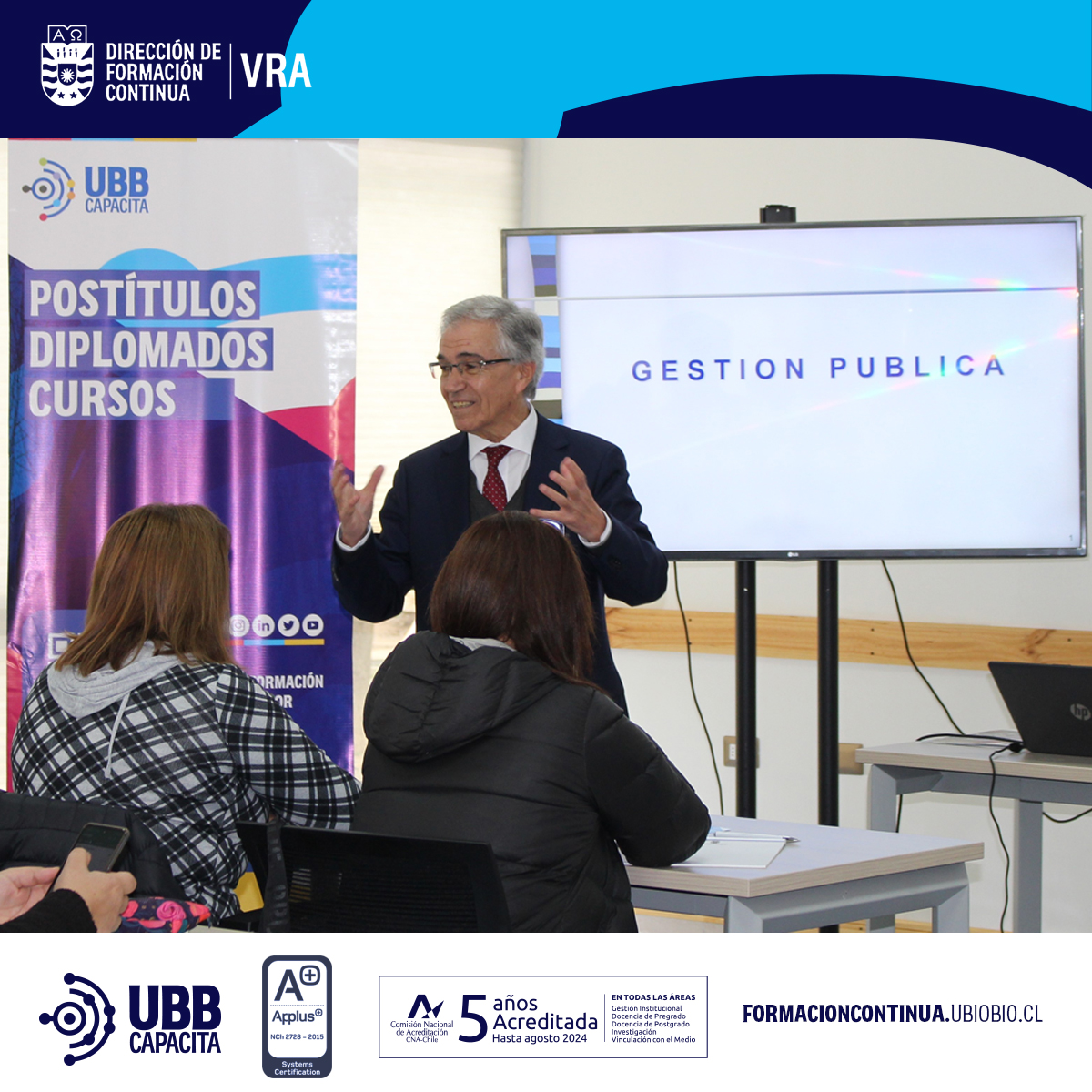 ubbcapacita's tweet photo. Segundo Curso del convenio con el Mineduc a través de la Seremi de la Región del Bío-Bío "𝗖𝘂𝗿𝘀𝗼 𝗱𝗲 𝗘𝘀𝗽𝗲𝗰𝗶𝗮𝗹𝗶𝘇𝗮𝗰𝗶ó𝗻 𝘂𝗻𝗶𝘃𝗲𝗿𝘀𝗶𝘁𝗮𝗿𝗶𝗮 𝗲𝗻 𝗔𝗱𝗺𝗶𝗻𝗶𝘀𝘁𝗿𝗮𝗰𝗶ó𝗻 𝗣ú𝗯𝗹𝗶𝗰𝗮" a funcionarios del ministerio, bajo la relatoría UBB Adolfo Albornoz. https://t.co/31LIY7pOTU