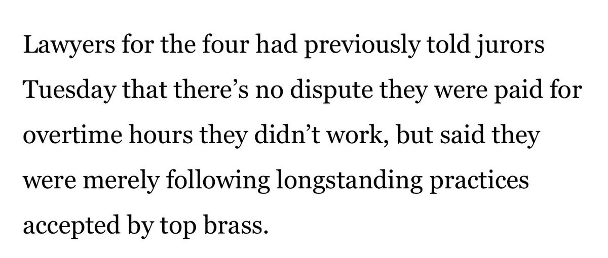 yo_era_mark's tweet photo. Astonishing but not surprising. 4 Boston Police Officers were acquitted of stealing tax payer dollars via fraudulent overtime hours BECAUSE stealing tax payer dollars via fraudulent overtime hours was police department policy. 

But yeah, im supposed to trust them to keep us safe https://t.co/VN0bURRTZU