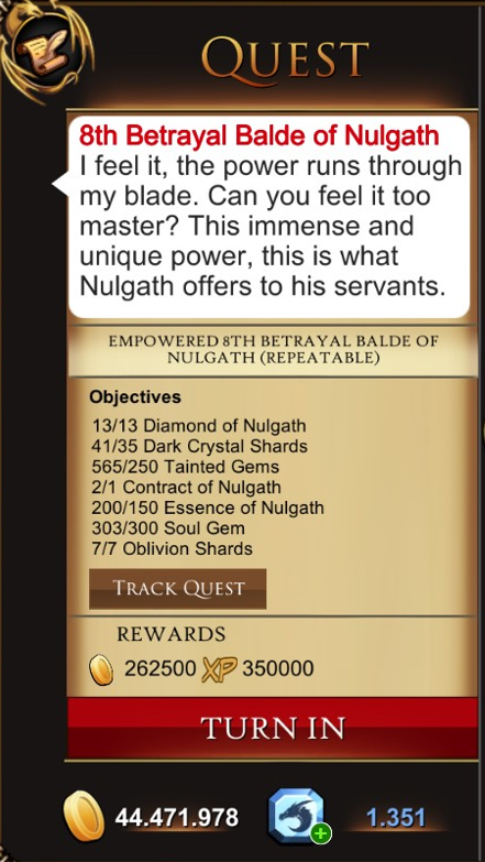 #8thBetrayalBladeofNulgath Done successfully.
#EventNulgath
#AQ3D