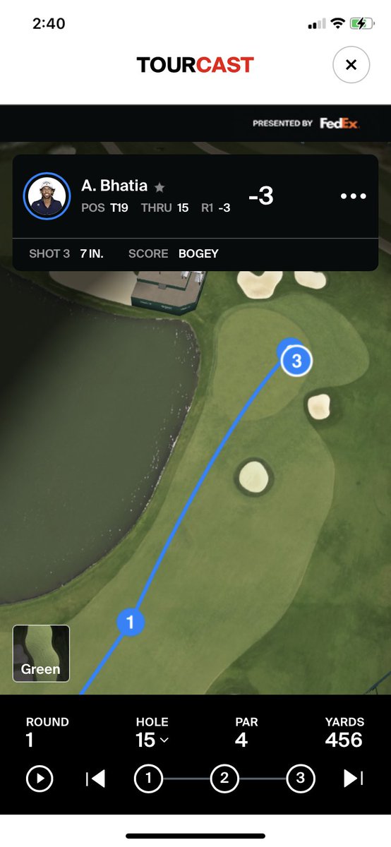 dfsgolfguru's tweet photo. Love me some PGA Tour cast when you think your man has made a birdie for 3 consecutive birdies and then it tells you bogey with no explanation…#shitapp https://t.co/PEnOuxekAe