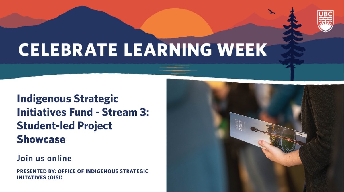 ubcokanagan's tweet photo. On May 2, join @OISIUBC for a showcase of UBCV and UBCO student-led projects advancing the Indigenous Strategic Plan #CelebrateLearningWeek
Learn more at https://t.co/62eXN68aTz https://t.co/43GfpRlF3Z