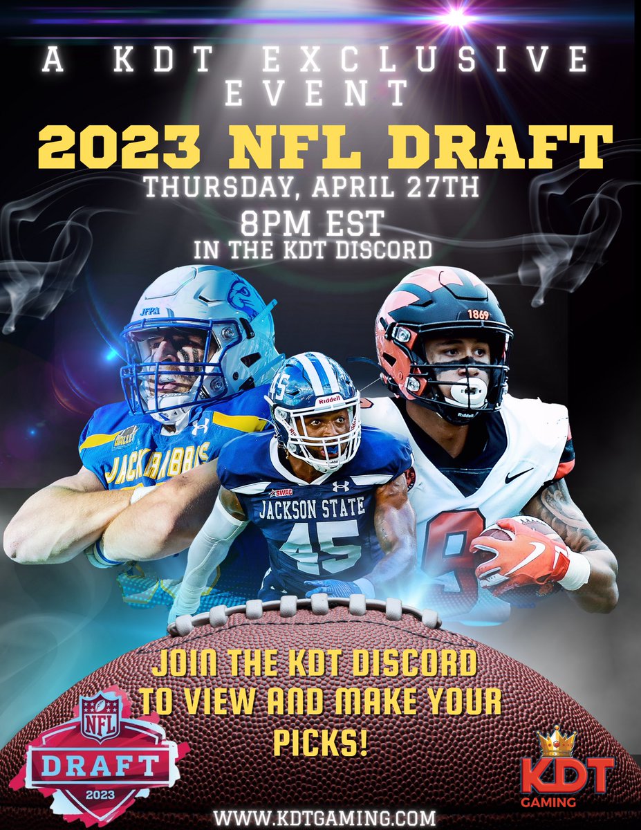 t2thetam's tweet photo. TONIGHT 8PM EST!! COME WATCH THE FIRST ROUND! —> https://t.co/pQGkdvULNu #NFLDraft #NFL #NFLDraft2023 #NFLDraft100yardas #NFLRumors #NFLDraftKC #NFLTwitter @KDTGAMINGLLC https://t.co/sqXNbuawUM