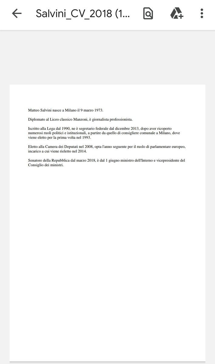 fur_berto's tweet photo. @isatovaglieri A proposito di curriculum...
Questo è quello di @matteosalvinimi depositato presso la presidenza del consiglio.

https://t.co/HI8sfXZHNu https://t.co/5fuFLCNroC