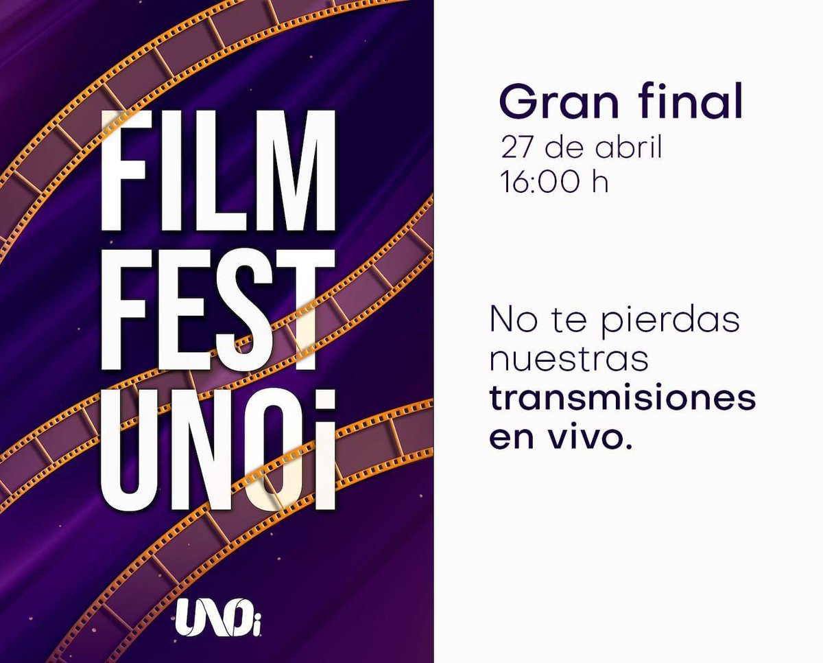 Qué emoción 🎬#EsHoy la #GranFinal del #FilmFestUNOi. 

#UNOiMéxico