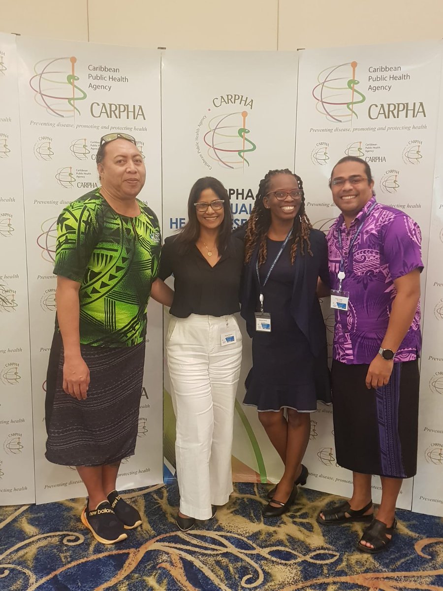 #GlobalCFaH is at #CARPHAConf2023 

We work to provide evidence to support #sustainable #food production and improved human #nutrition, working in the #Caribbean #Fiji and #Philippines

Say hi while we're here &amp; find the whole team at 👉communityfoodplanetaryhealth.org/about-us
#CARPHA