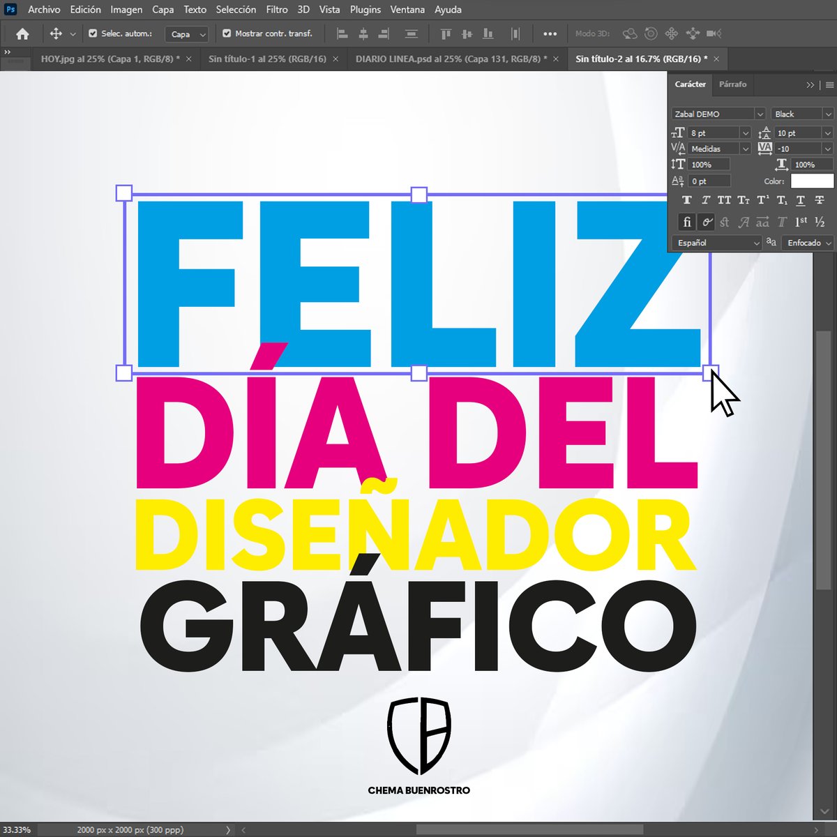 buenrostrochema's tweet image. Felicidades a todos aquellos creativos que plasman nuestras ideas en vectores y gráficos.
Total admiración a todos esos diseñadores con los que he colaborado en mi carrera profesional.
¡¡¡Son unos cracks!!!
#27DeAbril #DíaMundialDelDiseñadorGráfico
