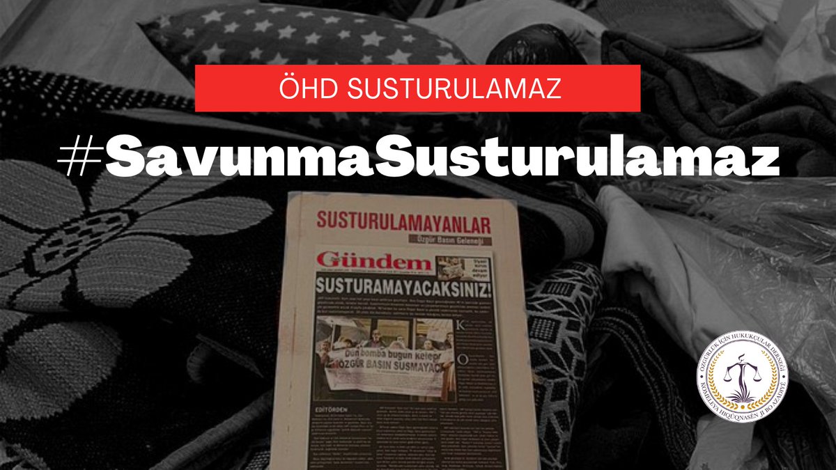 ohdamed's tweet photo. İktidar bloğunun talimatıyla derneğimize, üyelerimize ve özgür basına yönelik başlatılan soruşturma ve gözaltı operasyonu bizleri yıldıramaz.

#SavunmaSusturulamaz https://t.co/J9ybNEQ4mp