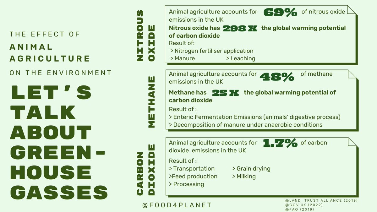 Let's talk about Agriculture, the food group producing the largest amounts of greenhouse gas emissions.
Why not try reducing your meat and dairy consumption for the planet!

Revamp your Plate, Save the Planet

#Food4Planet #AnimalAgriculture #ClimateChange #ClimateEmergency