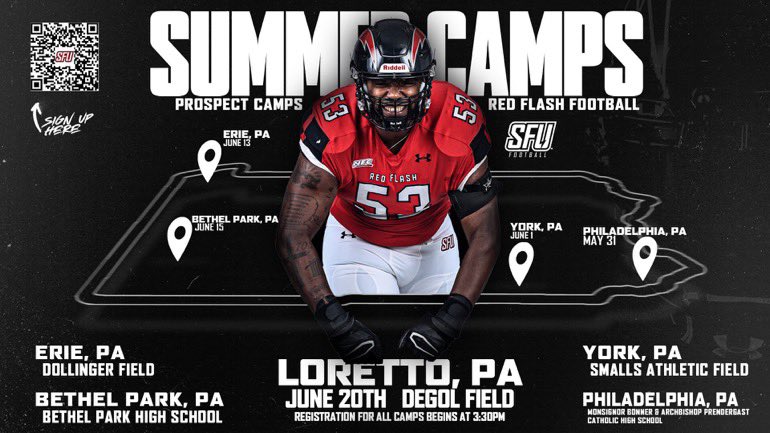 Chris Persaud (@chrisp__2) on Twitter photo Super Excited to Compete at the SFU Prospect Camp!! Thank you <a href="/CoachPecoraSFU/">Marco Pecora</a> <a href="/RedFlashFB/">Saint Francis Football</a>
<a href="/BBFootball3/">BB Football</a> <a href="/_JordanGriffith/">Jordan Griffith</a> Super Excited to Compete at the SFU Prospect Camp!! Thank you <a href="/CoachPecoraSFU/">Marco Pecora</a> <a href="/RedFlashFB/">Saint Francis Football</a>
<a href="/BBFootball3/">BB Football</a> <a href="/_JordanGriffith/">Jordan Griffith</a>