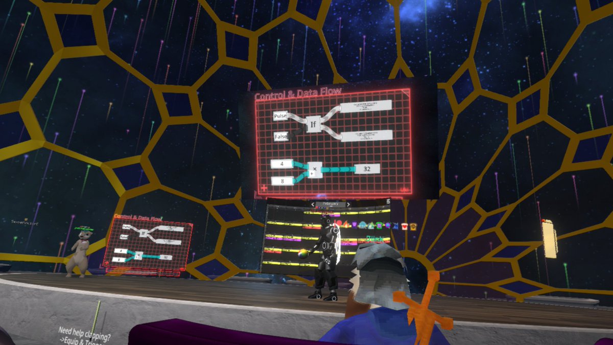 MarindaBotha6's tweet photo. Another wonderful #MMC23MakerTalk in @neos_vr directed by the amazing @jasonmo_ and technical crew😎They are doing several of these and you learn so much about the unique features of creation that are only available to you in VR 🔥🔥🔥 #EducationInVR #NeosVR #MMC23 https://t.co/DTP8Mngg3t