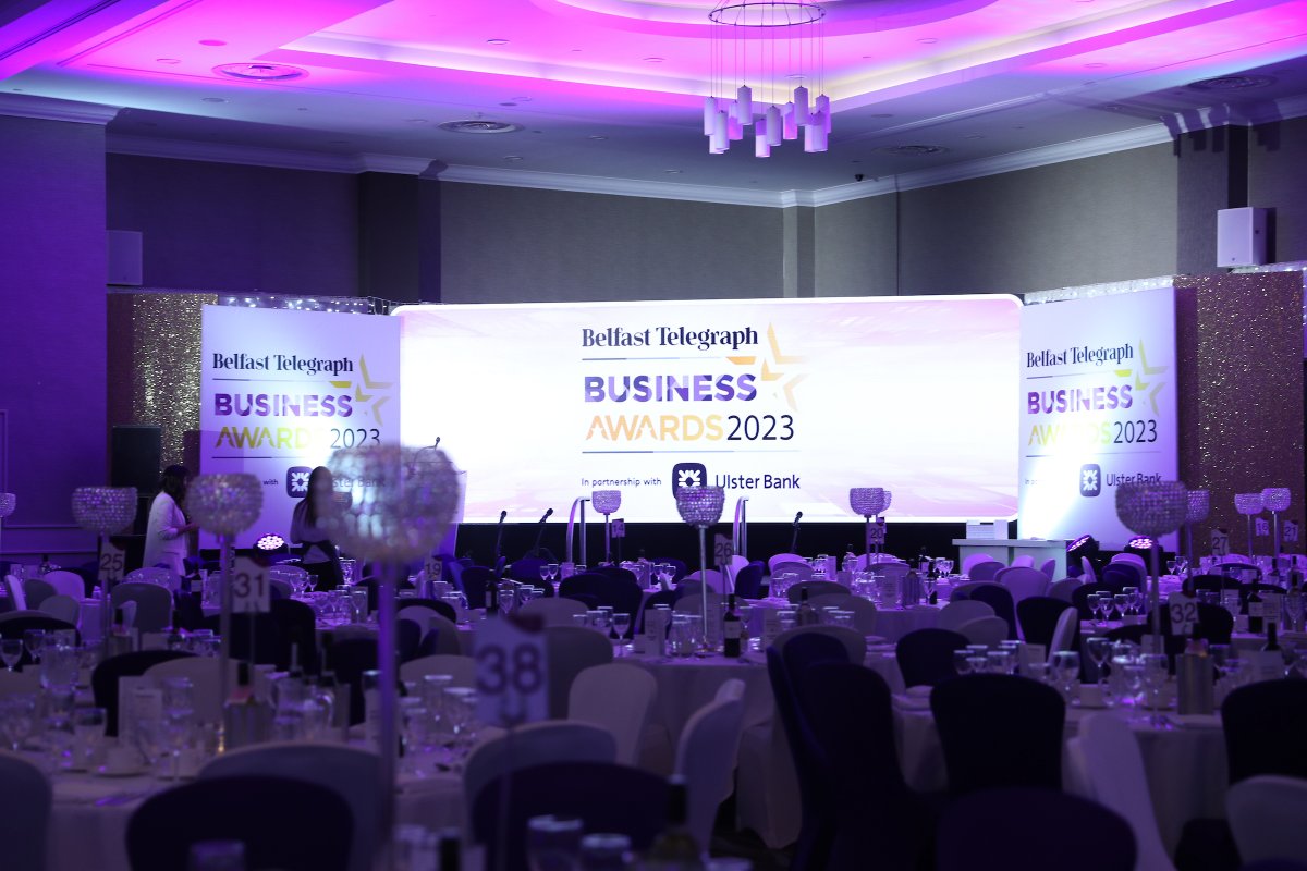 We’re at the Crowne Plaza in Belfast for the 2023 Belfast Telegraph Business Awards in partnership with <a href="/UlsterBankNI/">Ulster Bank</a>. Stay with us as we celebrate Northern Ireland’s best companies, and business people with host <a href="/BBCMarkSimpson/">Mark Simpson</a> #BelTelAwards