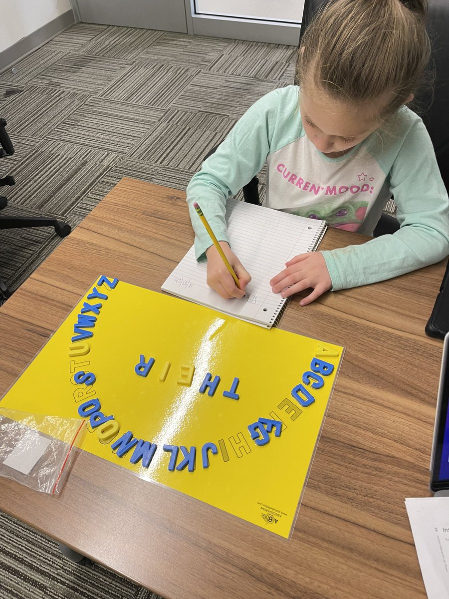 Using our *NEW* alphabet arc (thank you <a href="/NetZeroLee/">Richard J. Lee Elementary</a> ) to practice reading and writing our instant words! 👏🏼👏🏼#coppellmli