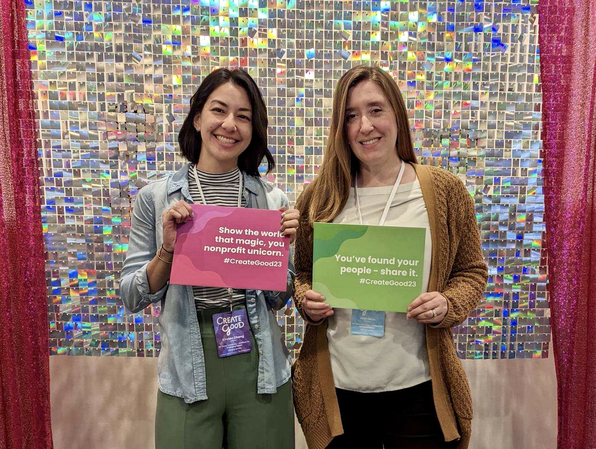 emergingissues's tweet photo. IEI comms team members Kirsten and Jenn are learning lots at #CreateGood23! https://t.co/cy1AEmuMnk