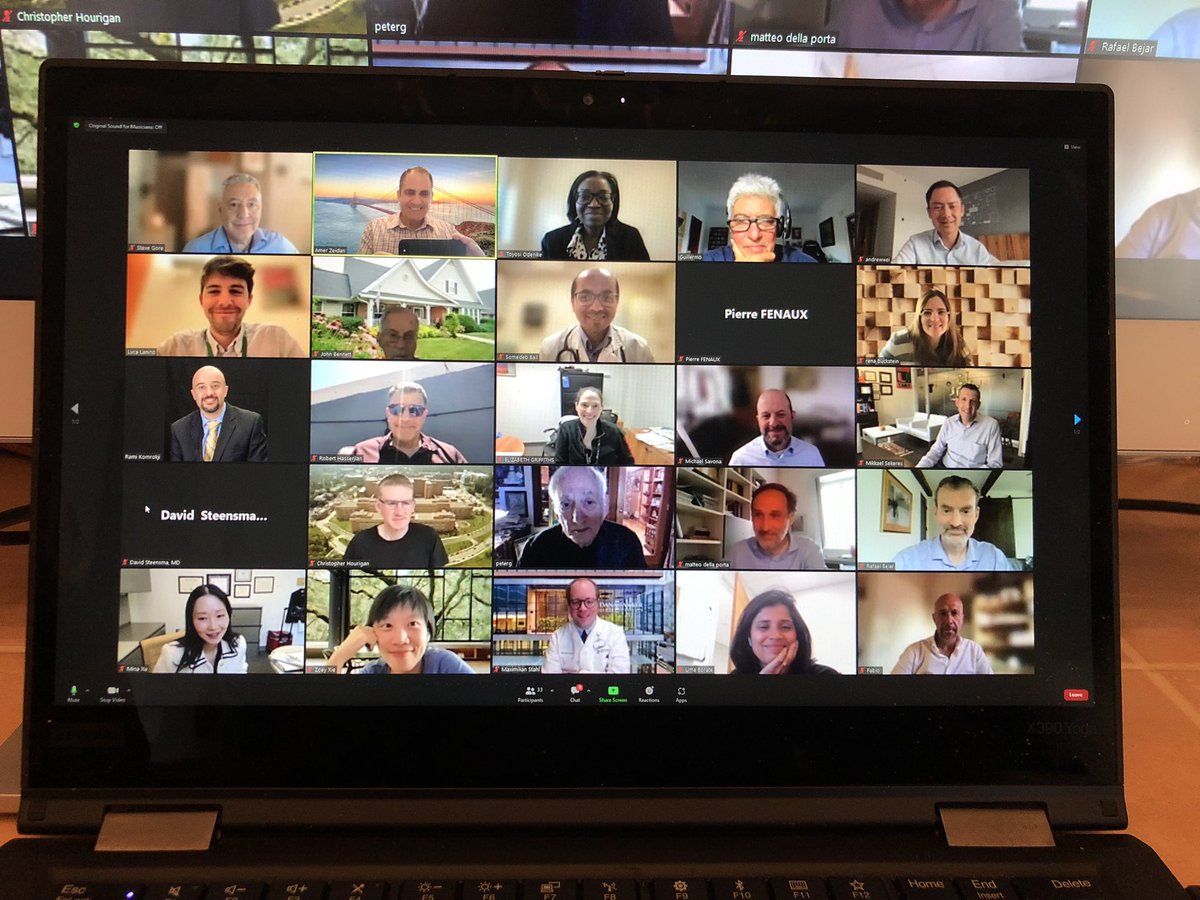 Dr_AmerZeidan's tweet photo. The best thing about our #MDSsm academic community is how collaborative it is & easy to work with. An outstanding group of @MDS_IC members (more than screenshot can fit) working very hard on a framework for evidence-based harmonization of #WHO22 & #ICC22 classification systems! https://t.co/jXRSrVYGur