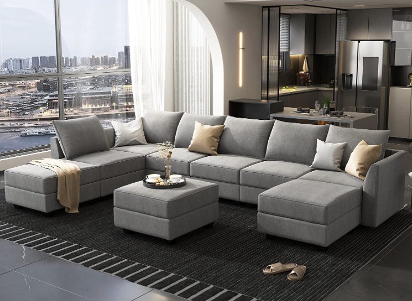 janelandthecity's tweet image. Oversized sectional sofa with ottomans U shaped corner sectional. Click the link to purchase yours at an affordable price ! ✨✨✨ amzn.to/3Lfs6Uu

#homedecor #amazonmust #familyessentials #homeandfamily #fypシ