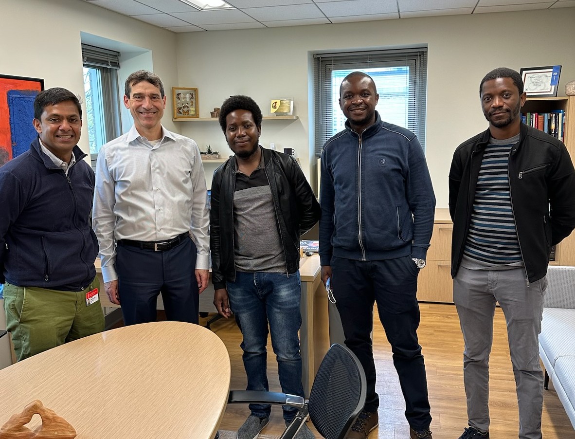 #AANAM2023 was an amazing opportunity to connect to our larger #Neurology community! Here's our own <a href="/RutkoveSeward/">Seward Rutkove Laboratory</a> and <a href="/o_siddiqi/">Omar Siddiqi MD MPH</a> meeting with Drs. Chomba, Mutete, and Mukombwe from <a href="/NeurologyZambia/">NeurologyZambia</a>
