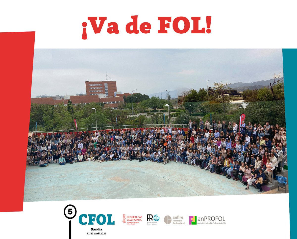 🥺 #FamiliaFOLera, echáis de menos #Gandia?

🤔 Os gustaría retroceder una semana y volver a la recepción del #CFOL2023 en esos Jardines de la  Marquesa tan preciosos al atardecer?

👇 Tenemos para vosotr@s la foto oficial del #VadeFOL! 

En breve, en +calidad en la web  🥰