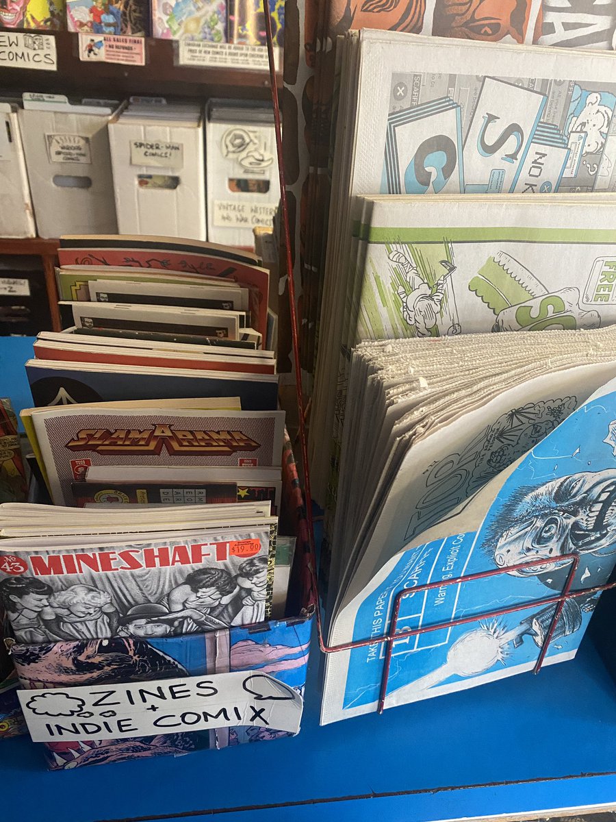 StrangeAdvDart's tweet photo. we've got @scarfffcomic
we've got stacks of old western comics
we've got zines and other indies
well worth a visit to the #strangesidekick
open Fridays 12-6 and weekends 12-4 https://t.co/kHODhuifZa