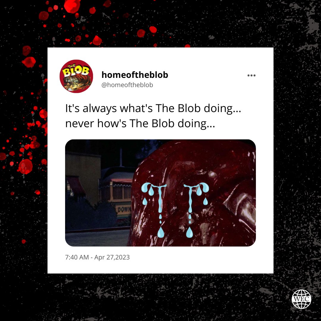 homeoftheblob's tweet photo. It can be hard when everyone is scared to be near you. 🥲

#theblob #criterioncollection #horrormemes #halloweenmovies #classichorror #nowplaying #horrormoviefan #classichorrorfilms https://t.co/Jh8TRpTzi3