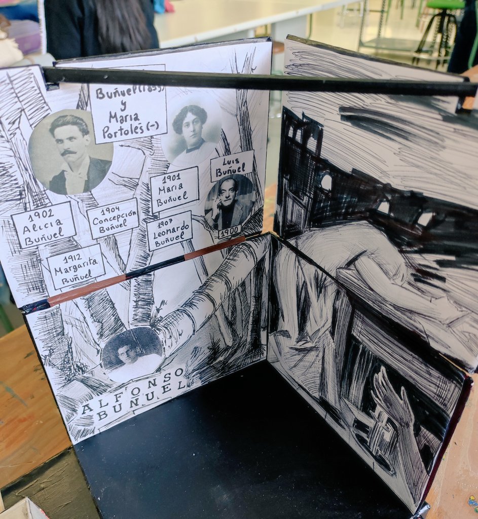 patriciartZ's tweet photo. Si @barbarami1977 dice que compartamos, pues compartimos:
1°bach/Libro de artista sobre Alfonso Buñuel, del que podemos destacar 3 palabras: collage, arquitectura y surrealismo. A raíz de la Expo Aragón y las artes @IAACCPSERRANO @MarcoMariajo #MasArte +Arte #claustrovirtual https://t.co/xTrWGNq8TP