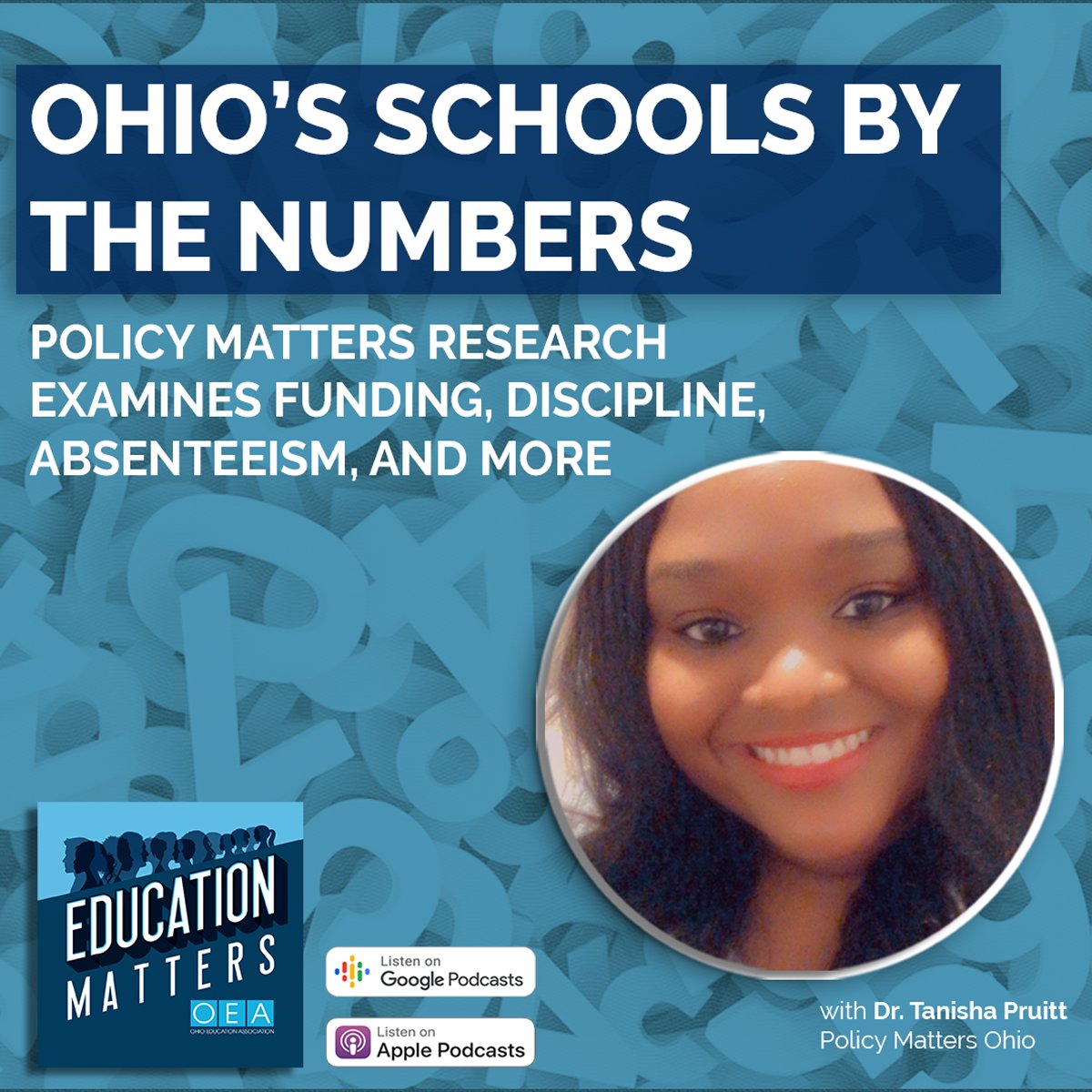OhioEA's tweet photo. It is imperative that every stakeholder has a full understanding of the state of education funding in our state. Dr. Tanisha Pruitt from @PolicyMattersOH explains new education-related research digging into the data.

🎧Listen &amp; share #podcast 
🎙️https://t.co/RRmlW8Qyrz https://t.co/oEen6URKek