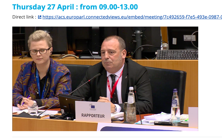 El Comité Económico y Social Europeo <a href="/EU_EESC/">European Economic and Social Committee</a> ha aprobado un dictamen sobre precariedad laboral y salud mental (SOC/745), desarrollado a petición del gobierno español, <a href="/empleogob/">Ministerio Trabajo y Economía Social</a> y <a href="/jperezrey/">Joaquín Pérez Rey</a>, y cuyo relator ha sido <a href="/jmorenod/">Jorge Moreno de la C</a> de <a href="/CCOO/">Comisiones Obreras</a>, asesorado por <a href="/ISTASF1M/">ISTAS</a> <a href="/fundacion1mayo/">Fundacion 1º de Mayo</a>