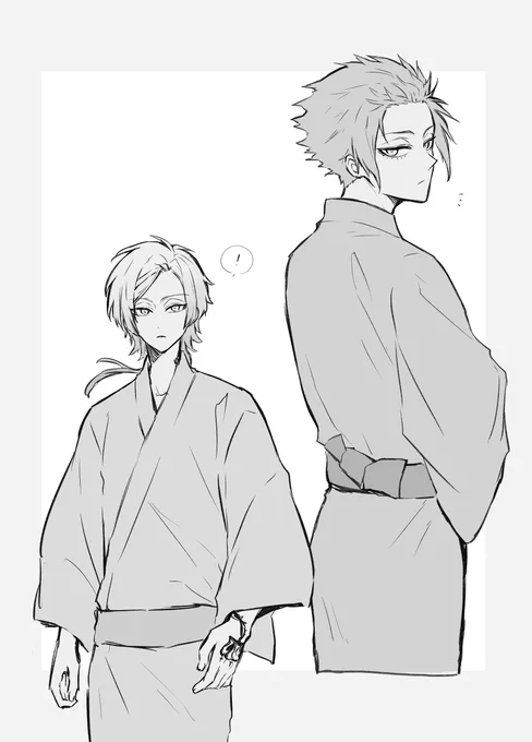 お互いの相手との待ち合わせ中に会ってしまうのを描けたらいい…いつか。。 