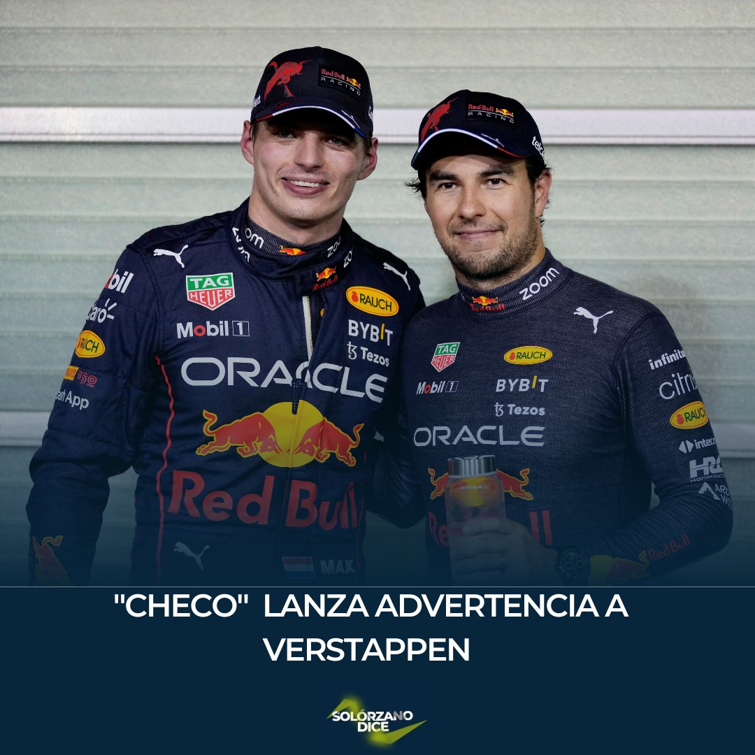 SolorzanoDice's tweet photo. #ChecoPérez aprovechó para lanzar un nuevo mensaje de ‘advertencia’ a #Verstappen y dejó en claro que quiere el Campeonato de Pilotos de la #FórmulaUno por primera vez en su carrera. https://t.co/vfIdQFF6z9