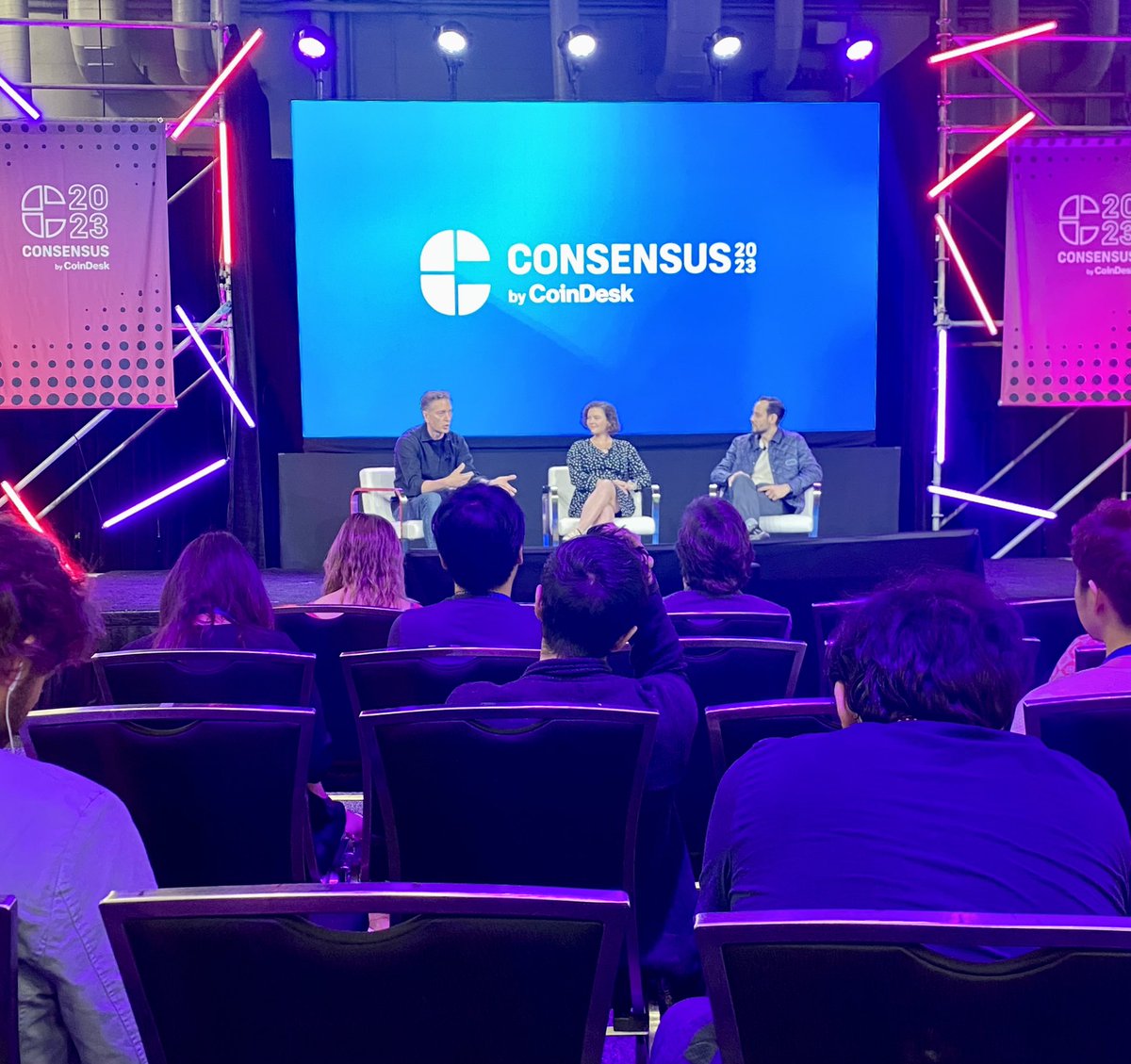 EldersGrace's tweet photo. We’re hearing all the spicy latest about blockchain trends and gaming at #consensus23 
#Coindesk https://t.co/soLyG5yTI8