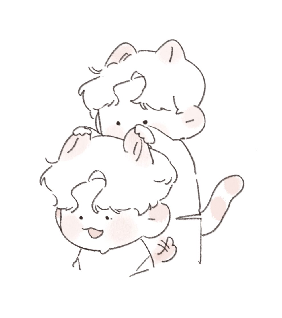 niong11's tweet image. 나는 강아지구 형아는 고양이야