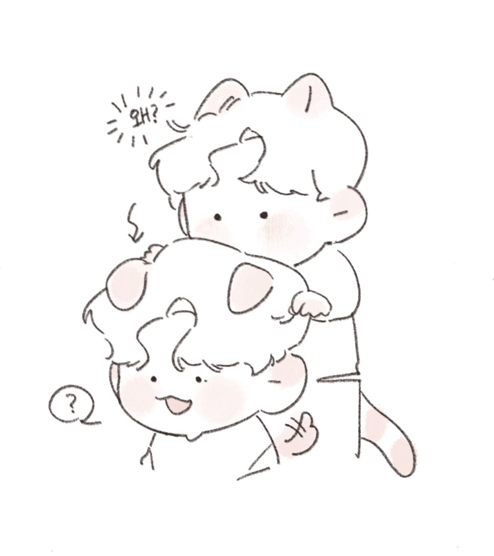 niong11's tweet image. 나는 강아지구 형아는 고양이야